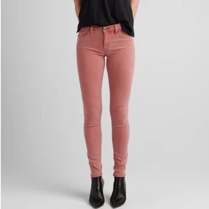 NWT HUDSON NICO MIDRISE  SUPER SKINNY IN DISTRESSED PERSIMMON - 24